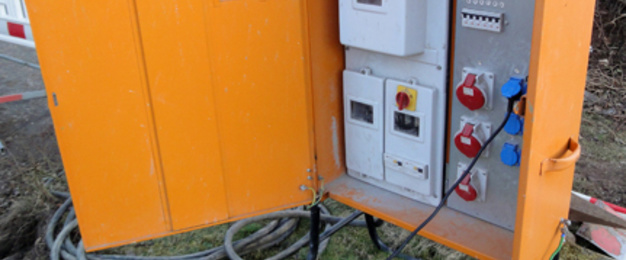 Baustrom bei Elektro Oßmann in Ebermannstadt